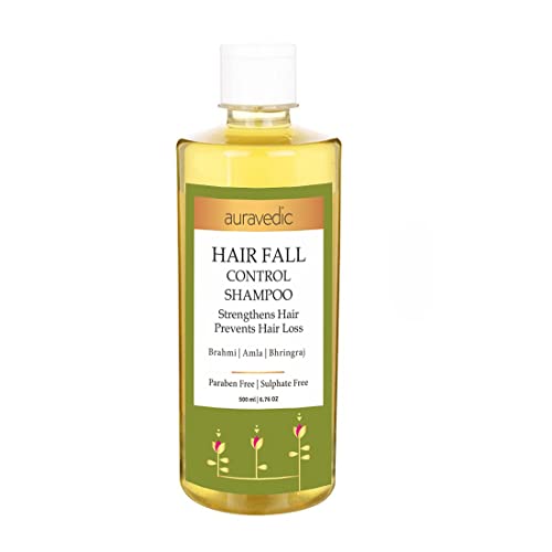 Auravedic Hair Fall Control Shampoo - Reduces Hair Loss, Nourishes Roots - 16.91 Fl Oz