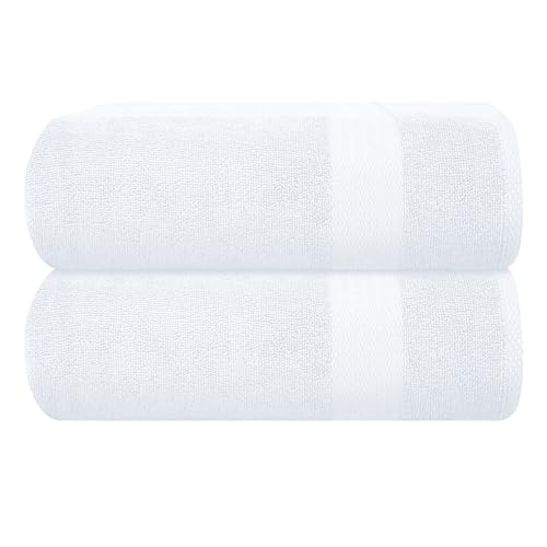 GLAMBURG Premium Bath Sheet Set - Ultra Soft, Highly Absorbent, 100% Pure Cotton, 35x70 - 2 Pack