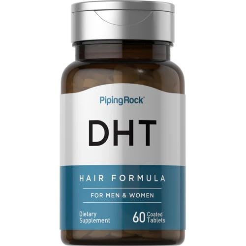 Piping Rock Hair Supplement - DHT Support with Zinc & Selenium, Non-GMO, 60 Coated Tablets