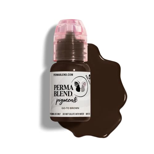 Perma Blend Cosmetic Pigment - Vegan, Safe for Skin, True Color for Eyebrows - .5 oz Brown