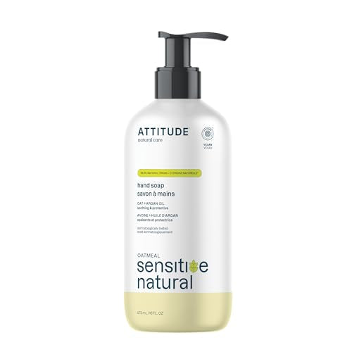 ATTITUDE Moisturizing Hand Soap - Soothes Dry Skin, EWG Verified, Vegan, 16 Fl Oz