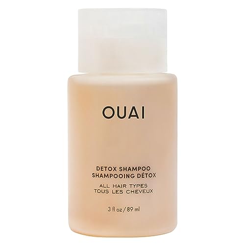 OUAI Detox Shampoo Travel Size - Clarifies Build-Up, Dirt & Oil with Apple Cider Vinegar - 3oz