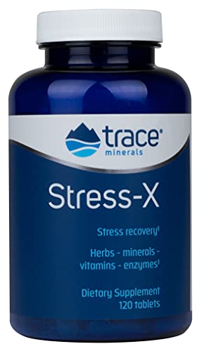 Trace Minerals Stress-X Magnesium - Natural Stress Relief, Gluten Free - 120 Tablets