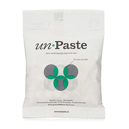 Unpaste Tooth Tablets - Gentle Plaque Control, Vegan & Gluten-Free - 125 Tablets, Travel Size