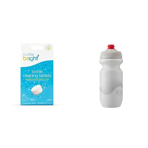 BOTTLE BRIGHT 1PK Cleaning Tablets - Safe for Stainless Steel & Reusable Bottles - 12 Tablets