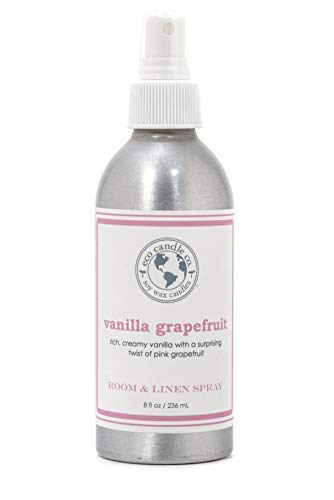 Eco Candle Co. Room & Linen Spray - Vanilla Grapefruit, All Natural, Recycled Aluminum - 8oz