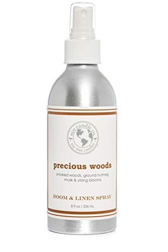 Eco Candle Co. Room & Linen Spray - Freshens with Smoked Wood & Nutmeg, Natural Ingredients - 8oz