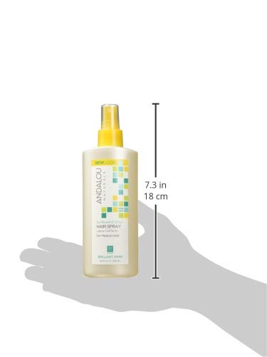 Andalou Naturals Medium Hold Hair Spray - Strong Hold, Non-Aerosol, Sunflower & Citrus - 8.2oz