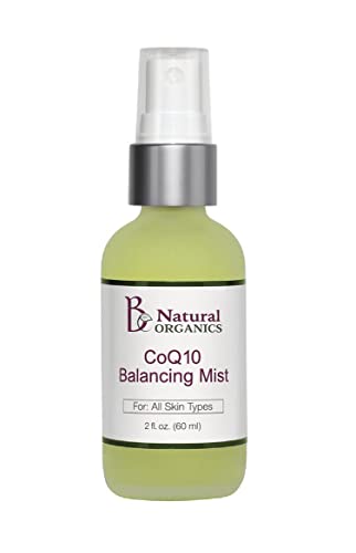 Be Natural Organics CoQ10 Face Mist - Hydrating, pH Balancing, Refreshing Spray - 2 Oz