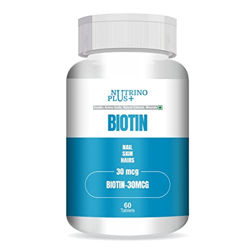 Sheltr Biotin Hair Supplement - Promotes Healthy Growth, Strong Nails, Glowing Skin - 60 Tablets