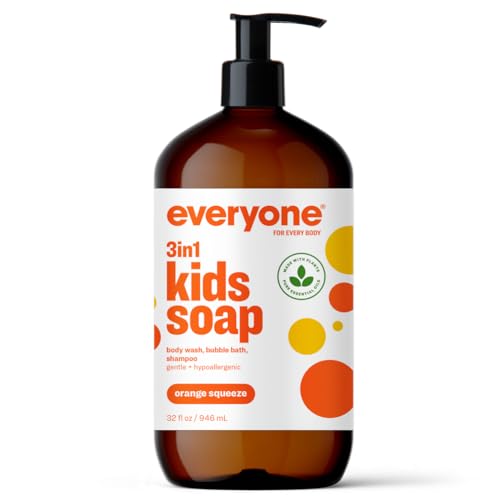 Everyone 3-in-1 Kids Body Wash - EWG Verified, Coconut Cleanser, Orange Squeeze Scent - 32oz