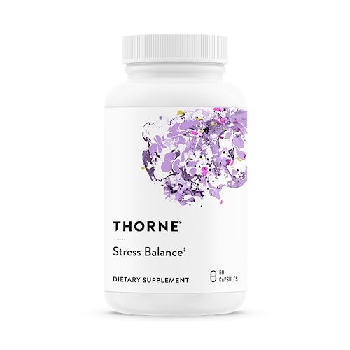 THORNE Herbal Supplement - Adrenal Support with Vitamin C & Ashwagandha, Dairy-Free - 60 Capsules