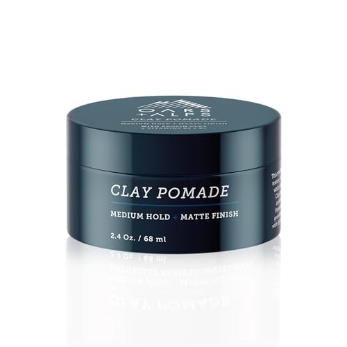 Oars + Alps Clay Hair Pomade - Promotes Growth, Reduces Frizz, Matte Finish, 2.4 Oz