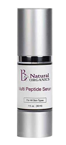 Be Natural Organics Face Serum - Reduces Expression Lines, Hydrating Peptide Formula - 1 Oz