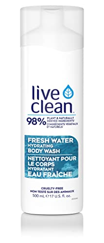 Live Clean Body Wash - Hydrating with Organic Botanicals, Vegan & Cruelty-Free - 17oz