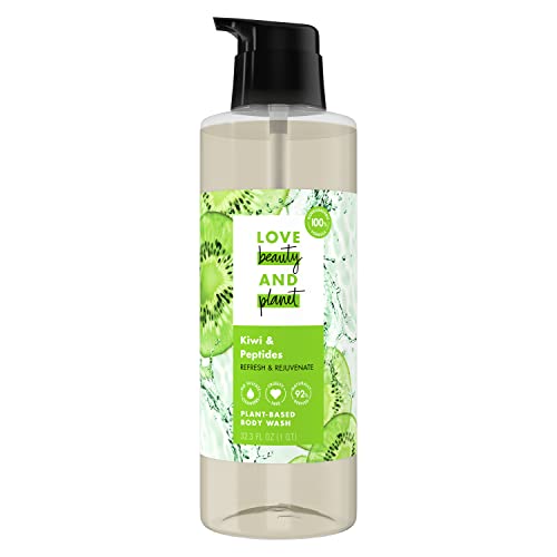 Love Beauty And Planet Body Wash - Refreshing Kiwi & Peptides, 92% Naturally Derived - 32.3 fl oz