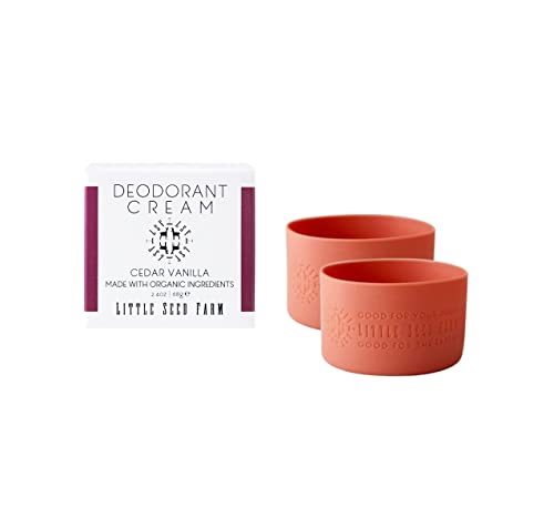 Little Seed Farm Deodorant Cream - 24-Hour Odor Control, Natural Ingredients - Cedar Vanilla, 2.4oz