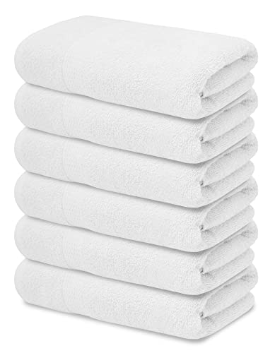 Cotton Twists Bath Towel Set - Ultra Soft, Highly Absorbent, Durable - 6 Pack, 22x44 Inch