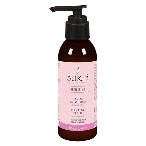 Sukin Sensitive Skin Facial Moisturizer - Hydrates & Soothes with Jojoba, Cocoa, Shea - 4.23oz