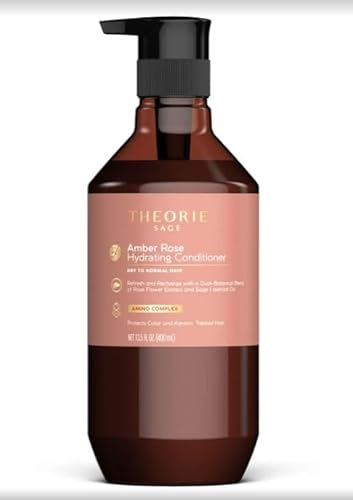 Theorie Sage Amber Rose Conditioner - Hydrating Amino Complex for Dry to Normal Hair - 27 fl oz