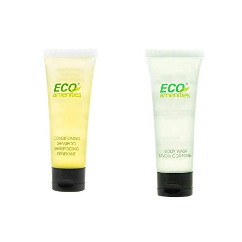 ECO Amenities Body Wash & Shampoo Bundle - Paraben-Free, Travel-Friendly, Mild Scent - 72x30ml