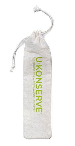 U-Konserve Reusable Cup Pouch - Keep Straws & Utensils Clean, Non-Toxic Cotton - Machine Washable