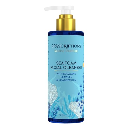 SpaScriptions Marine Moisture Face Wash - Hydrating & Purifying, Mineral Oil & Paraben Free - 7.4oz