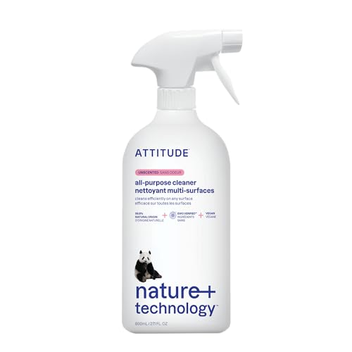 ATTITUDE All Purpose Cleaner - EWG Verified, Vegan, Naturally Derived - Unscented, 27.1 Fl Oz