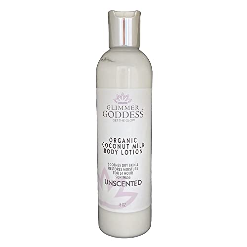 GLIMMER GODDESS Body Lotion - Moisturizes with Organic Coconut Milk, Vegan & Cruelty-Free - 8 oz