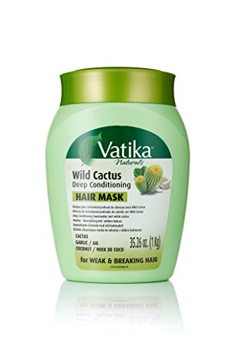 Dabur Vatika Naturals Hair Mask - Deeply Nourishing Cactus Formula for Silky, Healthy Hair - 1KG