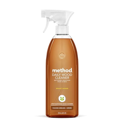 Method Daily Wood Cleaner - Plant-Based Dust & Grime Remover, Almond Scent - 28oz