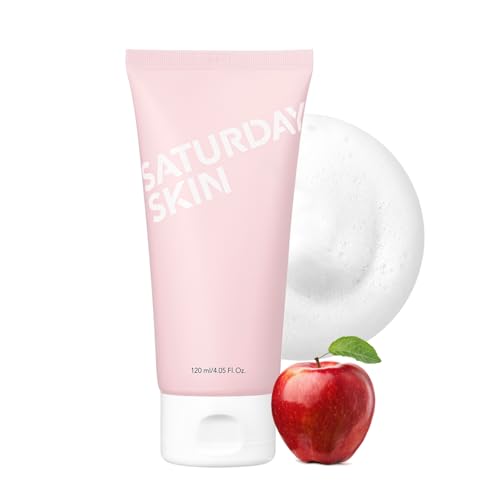 Saturday Skin Face Cleanser - Hydrating Foam, Anti-Aging Peptides, Fragrance-Free - 5oz