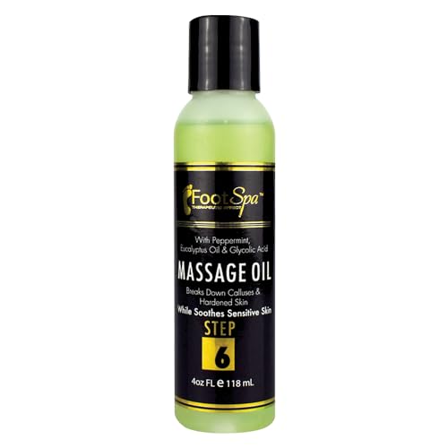 Foot SPA Massage Oil - Nourishing Blend with Tea Tree & Eucalyptus, 4 Oz - Soothe Muscles