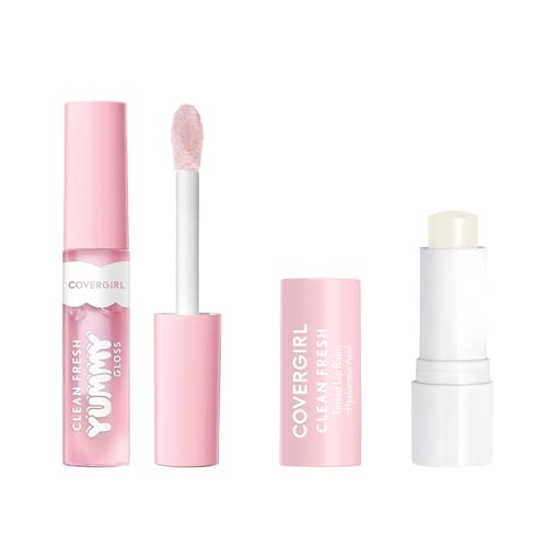 Covergirl Lip Gloss Bundle - Hydrating, Vegan Formula with Natural Flavors - Clear as Crystal