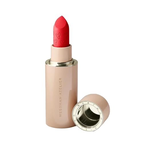 WESTMAN ATELIER Lip Suede Matte Lipstick - Vivid Poppy Red, Comfortable Wear, 1 Count