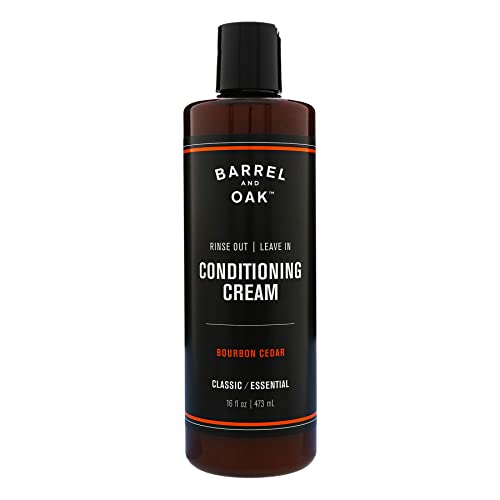 Barrel and Oak Leave-In Conditioner - Restores Dry Hair, Natural Bourbon Cedar Scent - 16oz