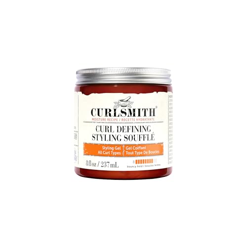 CURLSMITH Curl Defining Soufflé - Moisturizing Medium Hold Gel for Wavy & Curly Hair - 8oz