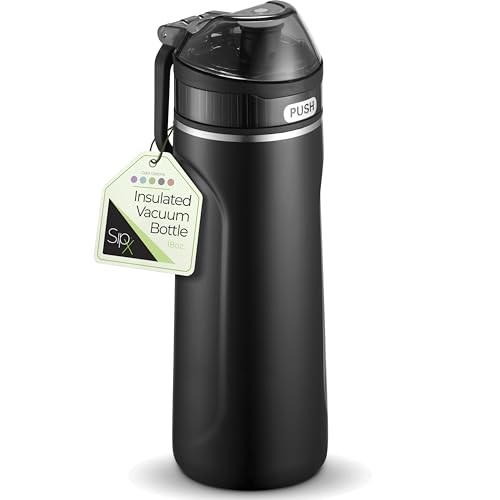 SipX™ Triple-Insulated Stainless Steel Water Bottle - Keeps Drinks Cold 24hrs, 18oz