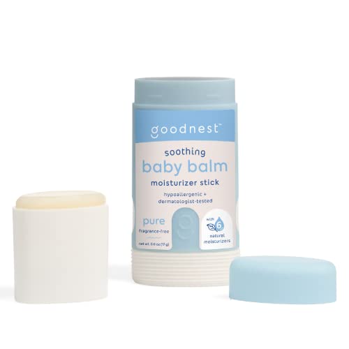 Goodnest® Baby & Toddler Travel Balm Stick - Soothes Dry Skin, 6 Natural Moisturizers - 0.6oz