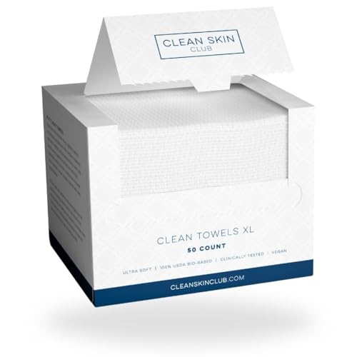 Clean Skin Club Facial Cleansing Sponge Set - Clinically Tested, 100% Biobased, Soft 50 Ct