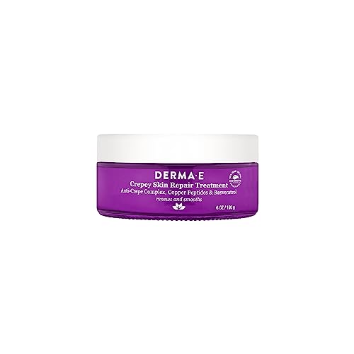 Derma E Body Cream - Restorative Moisturizer for Dry Crepey Skin, Firming & Hydrating - 6 Oz