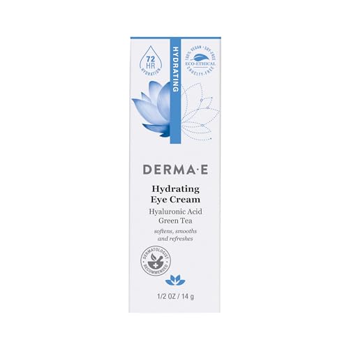 Derma E Eye Cream - Hydrating, Lifting, Reduces Puffiness, Natural Ingredients - 0.5 oz