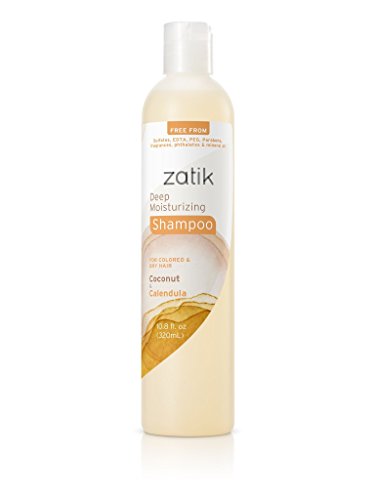 Zatik Naturals Essential Oil Shampoo - Deep Moisturizing, Vegan, pH Balanced - 10.8 Fl Oz