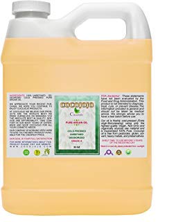 Cocojojo Pure Argan Oil - Deep Hydration & Repair for Skin and Hair, Deodorized - 32oz