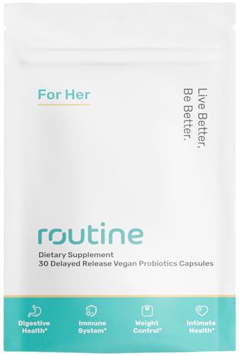 Routine Women's Probiotic - 24 Billion CFU for Digestive & Vaginal Health - 30 Dairy-Free Capsules