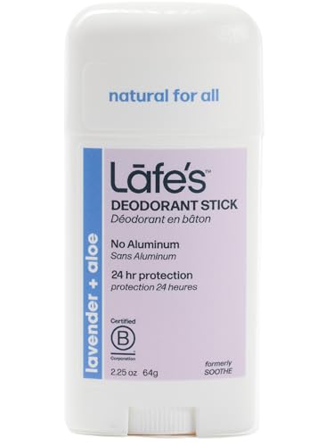 Lafe's Natural Deodorant Stick - 24-Hour Protection, Lavender & Aloe, Vegan & Cruelty-Free - 2.25oz