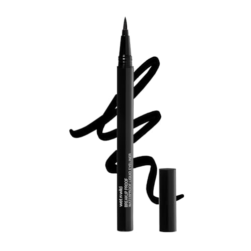 wet n wild Mega Last Liquid Eyeliner - Waterproof, 16-Hour Wear, Precision Brush - Black