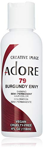 Adore Semi-Permanent Hair Color - Rich Burgundy Envy, Vegan & Cruelty-Free - 4 Fl Oz (Pack of 2)