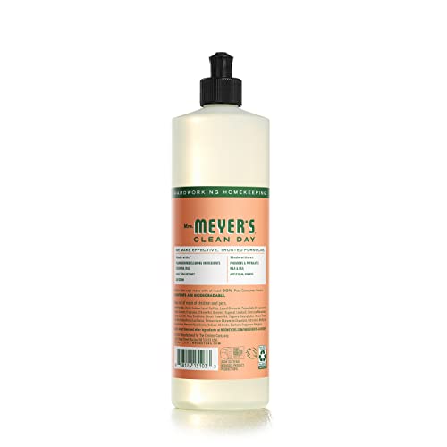 Mrs. Meyer's Dish Soap - Cuts Grease, Plant-Derived Ingredients, Geranium Scent - 16 Fl. Oz