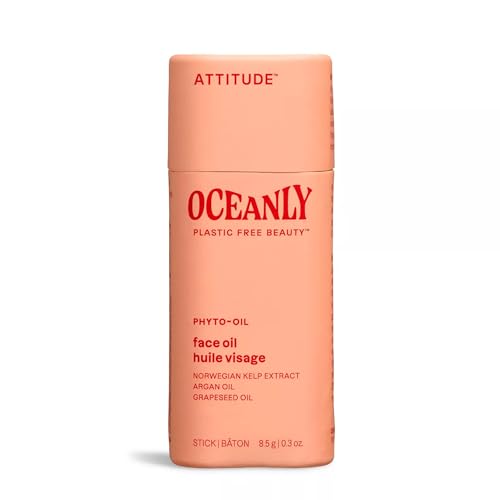 ATTITUDE Oceanly Face Oil Stick - Deeply Nourishing, EWG Verified, Plastic-Free - 0.3 oz